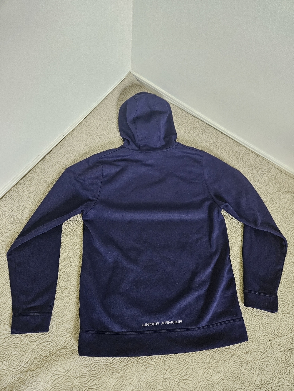 Under armour Fleece Storm Big Logo Men's Hoodie, Size Small - Navy Blue - Picture 5 of 5